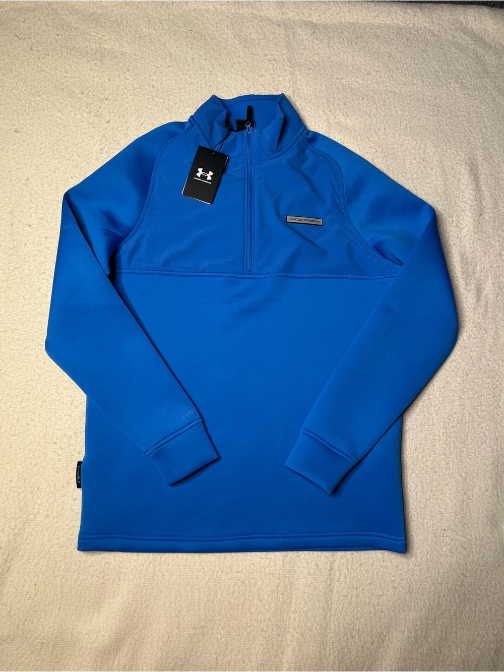 NWT Under Armour UA Drive Pro Hybrid HZ Blue Golf Pullover Jacket Mens S 6005666